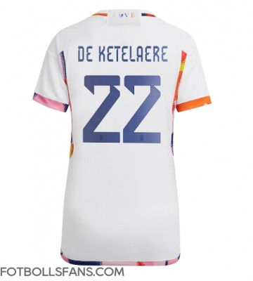 Belgien Charles De Ketelaere #22 Replika Bortatröja Damer VM 2022 Kortärmad